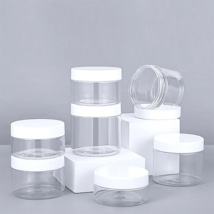 Amber Plastic Cosmetics Jars Candy Jars