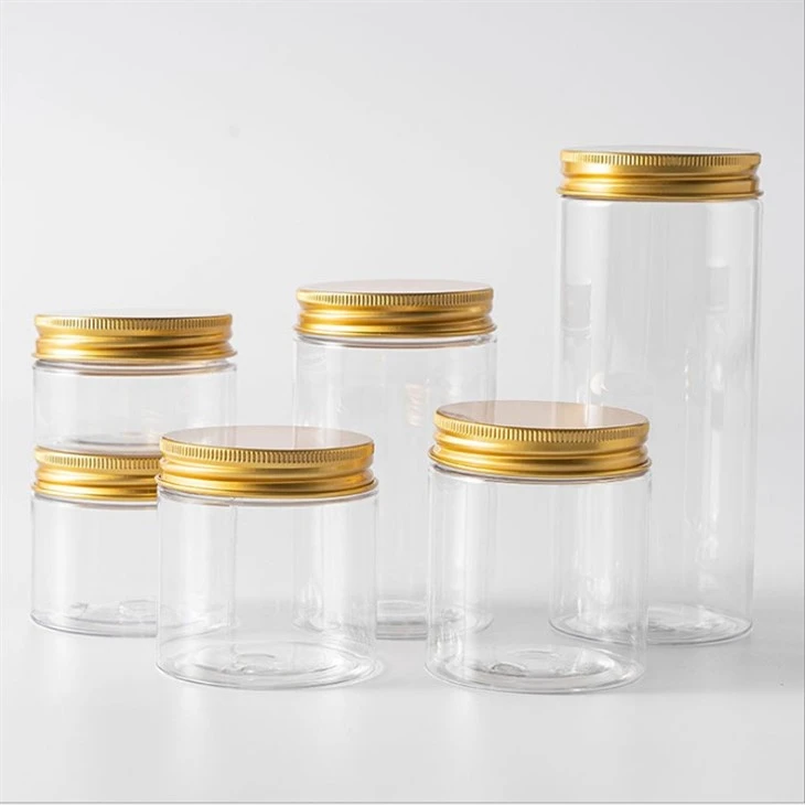 Amber Plastic Cosmetics Jars Candy Jars