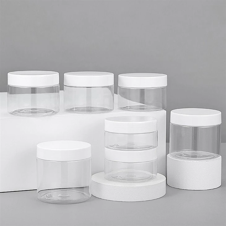 Amber Plastic Cosmetics Jars Candy Jars