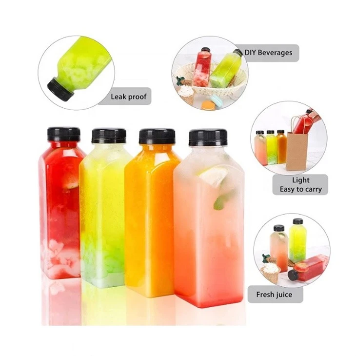 Juice Containers With Black Tamper Proof Lids Reusable