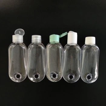 Plastikiniai Rankų Sanitizer butelis su raktų pakabukas