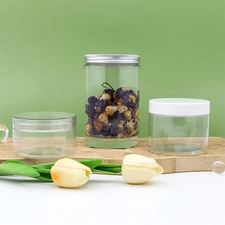 Clear Plastic 50ml 60ml 100ml 150ml 200ml Cosmetic PET Jar
