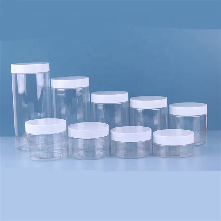 Skaidrus plastikas 50 ml 60 ml 100 ml 150 ml 200 ml kosmetikos PET stiklainis