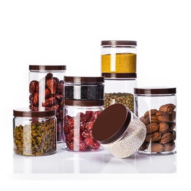 PET maisto stiklainiai Plastikinis medaus stiklainis su aliuminio dangteliu